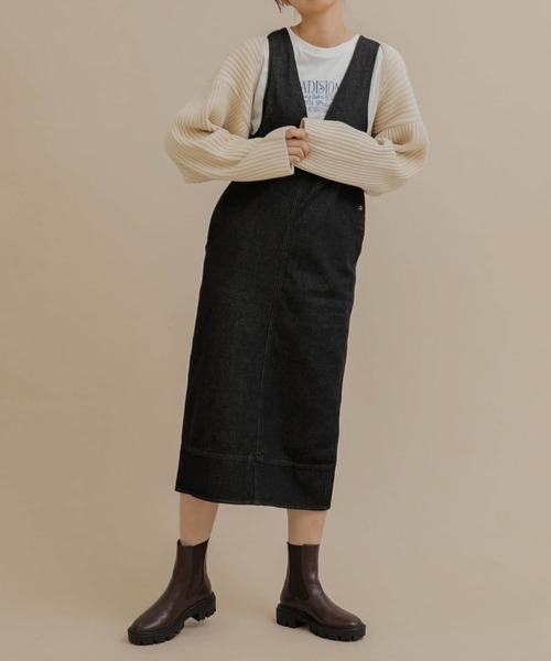 SENSE OF PLACE by URBAN RESEARCH（センスオブプレイスバイアーバンリサーチ）の「トラックソールサイドゴアブーツ（ブーツ・レディース・ブラック/アイボリー/ブラウン・MEDIUM/SMALL/LARGE）」の4枚目の写真