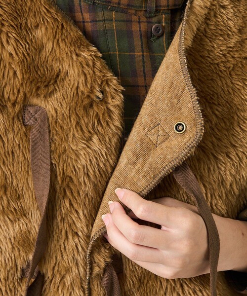 FREAK'S STORE（フリークスストア）の「リボン付ファーベスト（ベスト・レディース・ブラウン・ﾌﾘ-）」の15枚目の写真