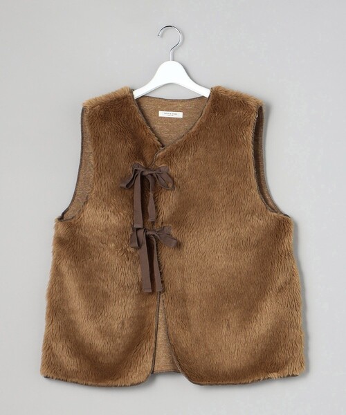 FREAK'S STORE（フリークスストア）の「リボン付ファーベスト（ベスト・レディース・ブラウン・ﾌﾘ-）」の17枚目の写真