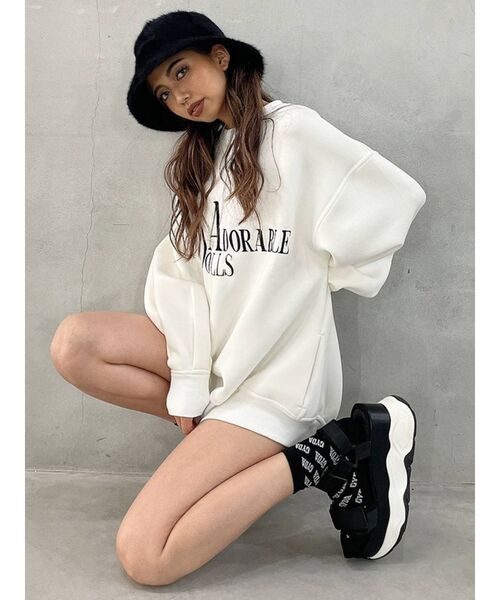 GYDA（ジェイダ）の「ADORABLE DOLLS GYDAバケットハット（ハット・レディース・ブラック/アイボリー・FREE）」の4枚目の写真