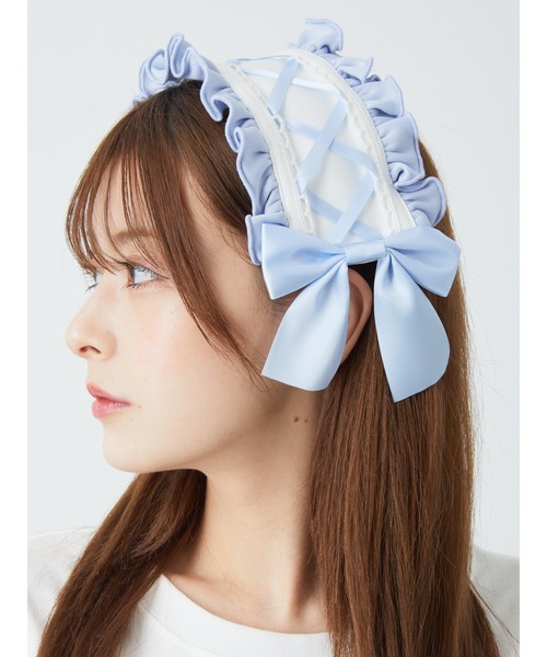 Ank Rouge(アンクルージュ)の「ジャージヘッドドレス(その他ヘアアクセサリー・レディース・ホワイト/ブラック/ブルー・M)」の3枚目の写真
