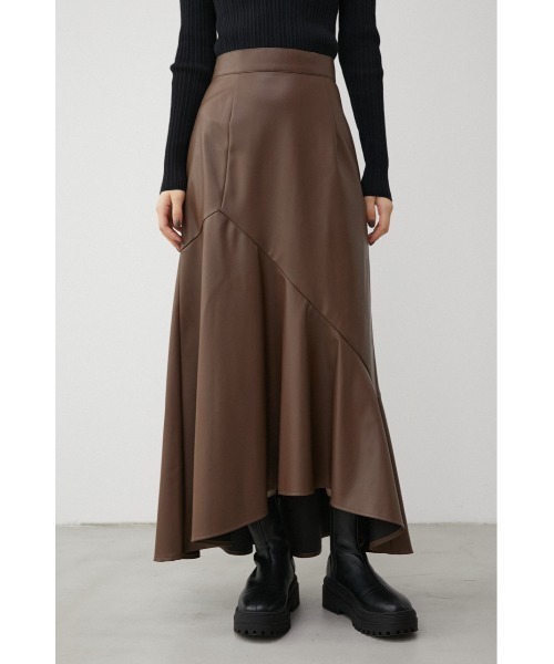 AZUL by moussy（アズールバイマウジー）の「FAUX LEATHER MERMAID SK/フェイクレザーマーメイドスカート（スカート・レディース・ブラウン/ブラック・MEDIUM/SMALL）」の15枚目の写真