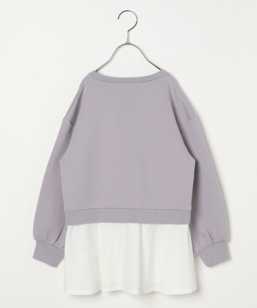 GLOBAL WORK(グローバルワーク)の「ライトクッションレイヤードプルオーバー/157722(スウェット・キッズ・サックスブルー/グレイッシュベージュ/ピンク/パープル・110cm/150cm/120cm/140cm/160cm/100cm/130cm)」の5枚目の写真