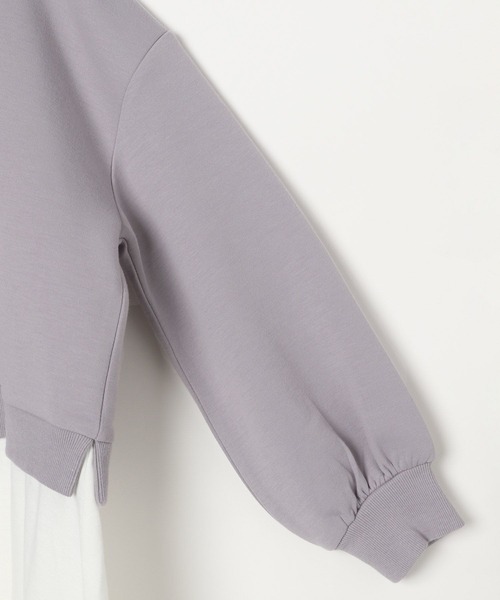 GLOBAL WORK(グローバルワーク)の「ライトクッションレイヤードプルオーバー/157722(スウェット・キッズ・サックスブルー/グレイッシュベージュ/ピンク/パープル・110cm/150cm/120cm/140cm/160cm/100cm/130cm)」の9枚目の写真