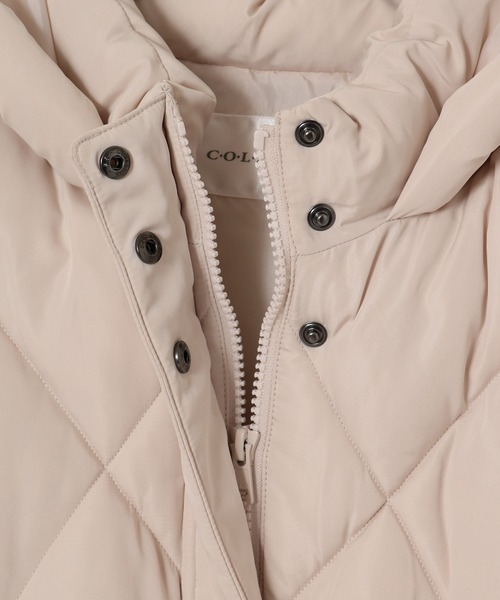 Honeys(ハニーズ)の「キルトファイバーダウン(ダウンジャケット/コート・レディース・ブラック/ピンク/ベージュ・S/M/L/LL)」の22枚目の写真