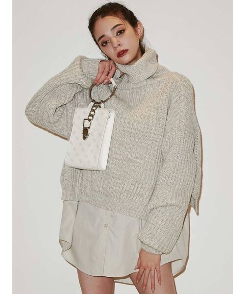 GYDA（ジェイダ）の「GG Round handle バッグ（ショルダーバッグ・レディース・ブラック/オフホワイト・FREE）」の6枚目の写真