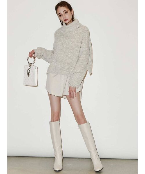 GYDA（ジェイダ）の「GG Round handle バッグ（ショルダーバッグ・レディース・ブラック/オフホワイト・FREE）」の7枚目の写真