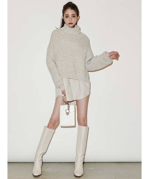 GYDA（ジェイダ）の「GG Round handle バッグ（ショルダーバッグ・レディース・ブラック/オフホワイト・FREE）」の8枚目の写真