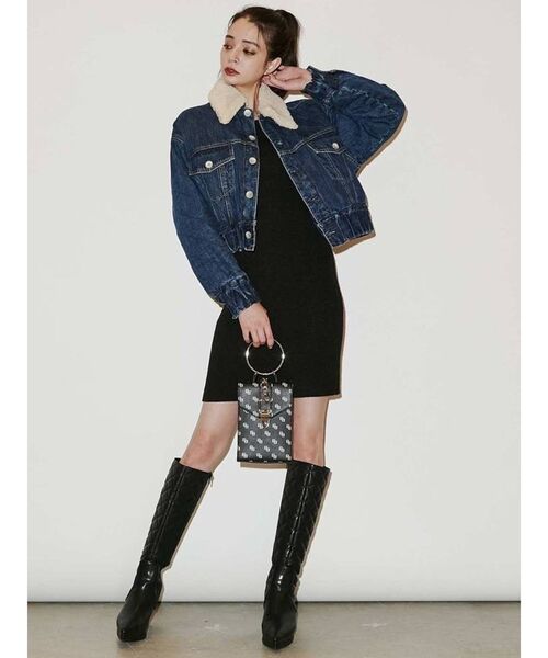 GYDA（ジェイダ）の「GG Round handle バッグ（ショルダーバッグ・レディース・ブラック/オフホワイト・FREE）」の13枚目の写真