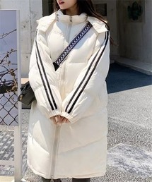フード付きダウンコート