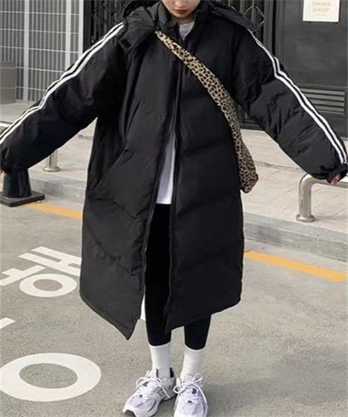 FREE STYLISTS(フリー スタイリスト)の「フード付きダウンコート(ダウンジャケット/コート・レディース・ブラック/アイボリー/パープル・XL/L/M/S)」の9枚目の写真