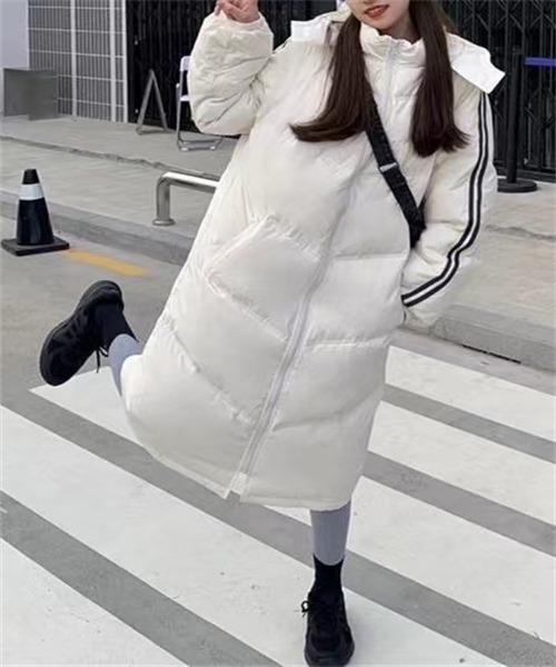 FREE STYLISTS(フリー スタイリスト)の「フード付きダウンコート(ダウンジャケット/コート・レディース・ブラック/アイボリー/パープル・XL/L/M/S)」の14枚目の写真