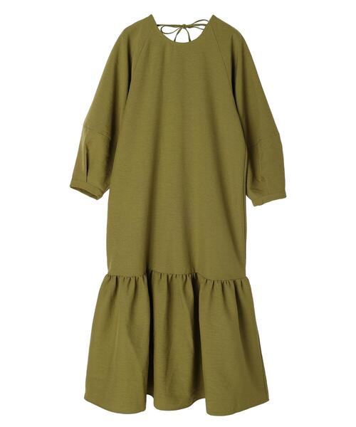 ELENCARE DUE（エレンカーレデュエ）の「・ELENCARE DUE バルーンスリーブワンピース（ワンピース・レディース・カーキ/ベージュ/ブラック・FREE）」の6枚目の写真