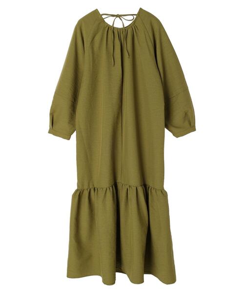 ELENCARE DUE（エレンカーレデュエ）の「・ELENCARE DUE バルーンスリーブワンピース（ワンピース・レディース・カーキ/ベージュ/ブラック・FREE）」の12枚目の写真