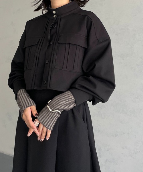 &g'aime(アンジェム)の「【&g’aime】ショート丈CPOジャケット(ブルゾン・レディース・ブラック/カーキ/アイボリー・FREE)」の15枚目の写真