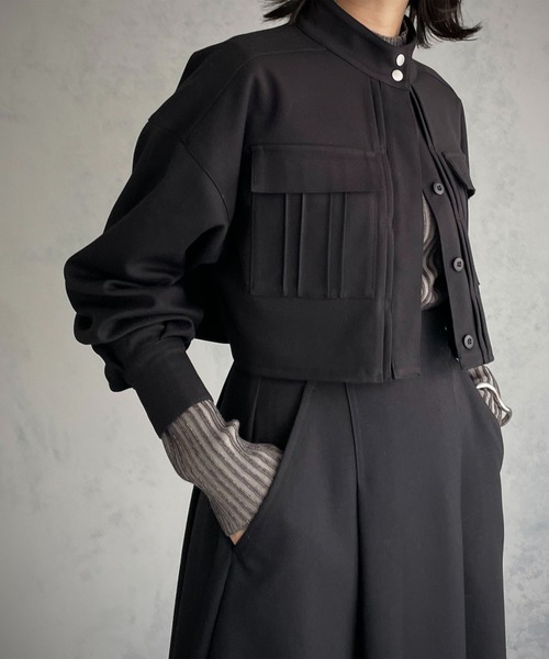 &g'aime(アンジェム)の「【&g’aime】ショート丈CPOジャケット(ブルゾン・レディース・ブラック/カーキ/アイボリー・FREE)」の19枚目の写真