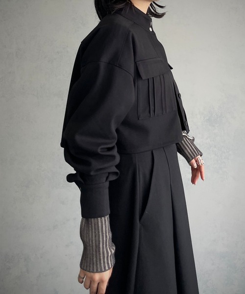 &g'aime(アンジェム)の「【&g’aime】ショート丈CPOジャケット(ブルゾン・レディース・ブラック/カーキ/アイボリー・FREE)」の21枚目の写真