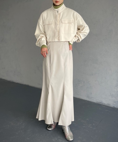 &g'aime(アンジェム)の「【&g’aime】ショート丈CPOジャケット(ブルゾン・レディース・ブラック/カーキ/アイボリー・FREE)」の13枚目の写真