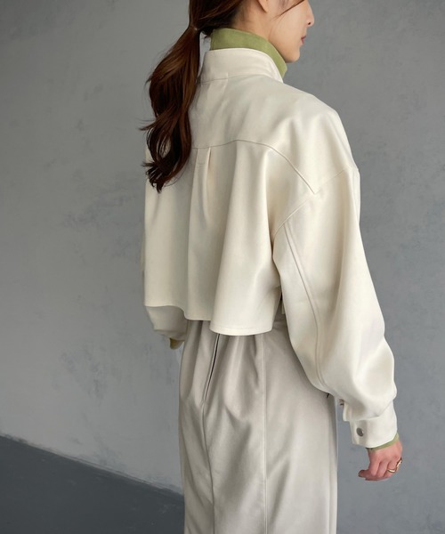 &g'aime(アンジェム)の「【&g’aime】ショート丈CPOジャケット(ブルゾン・レディース・ブラック/カーキ/アイボリー・FREE)」の10枚目の写真