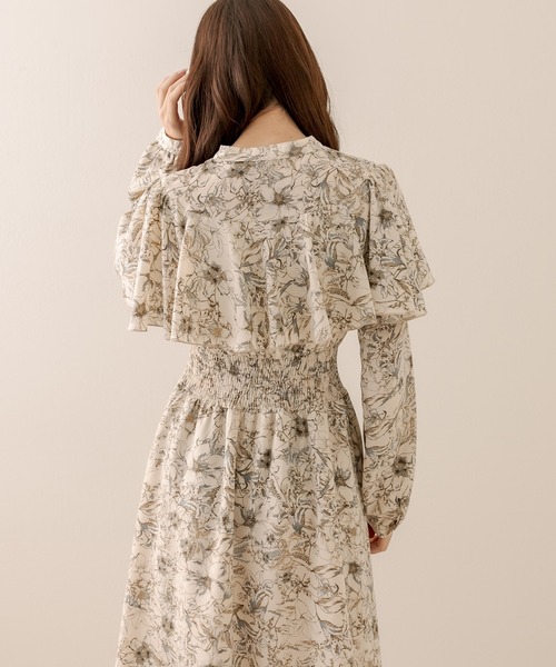 OLIVE des OLIVE（オリーブデオリーブ）の「ケーププチハイ長袖ワンピース（ワンピース・レディース・ブラック/ベージュ/グレイッシュベージュ・FREE）」の14枚目の写真