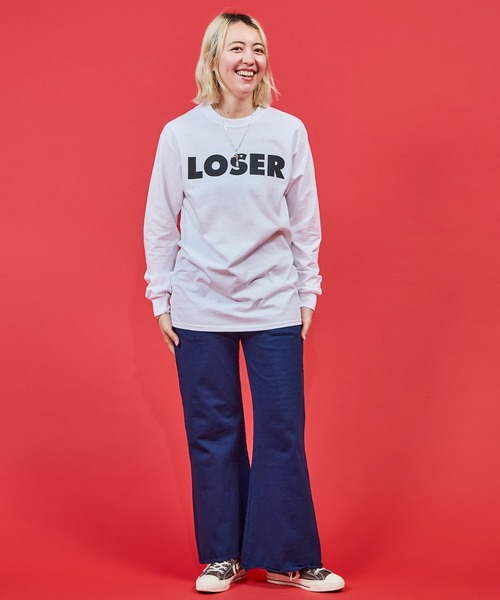 SUB POP(サブポップ)の「L/S PRINT TEE "LOSEER" / ロングスリーブ プリント ティー"ルーザー”(Tシャツ/カットソー・メンズ・ホワイト/ブラック・LARGE/X-LARGE/MEDIUM/SMALL)」の14枚目の写真