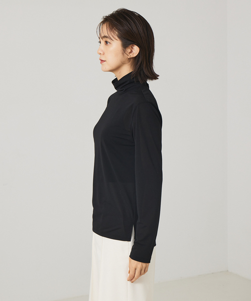 qualite（カリテ）の「シアタートルカットソー（Tシャツ/カットソー・レディース・オフホワイト/ブラック・フリー）」の7枚目の写真