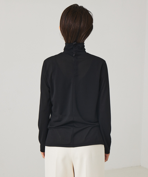 qualite（カリテ）の「シアタートルカットソー（Tシャツ/カットソー・レディース・オフホワイト/ブラック・フリー）」の8枚目の写真