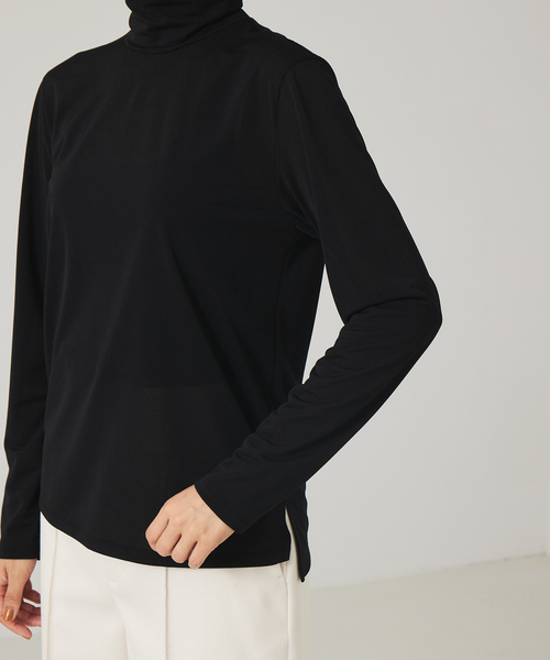 qualite（カリテ）の「シアタートルカットソー（Tシャツ/カットソー・レディース・オフホワイト/ブラック・フリー）」の12枚目の写真