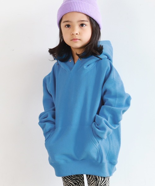 coca（coca）（コカ）の「【WEB限定セール】キッズ 親子お揃い裏起毛フーディー（スウェット・キッズ・ブルー/グレー/チャコールグレー/ブラック/ライトグレー/ネイビー/アイボリー・100/110/120/130/140）」の7枚目の写真