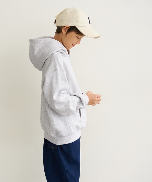 coca（coca）（コカ）の「【WEB限定セール】キッズ 親子お揃い裏起毛フーディー（スウェット・キッズ・ブルー/グレー/チャコールグレー/ブラック/ライトグレー/ネイビー/アイボリー・100/110/120/130/140）」の11枚目の写真