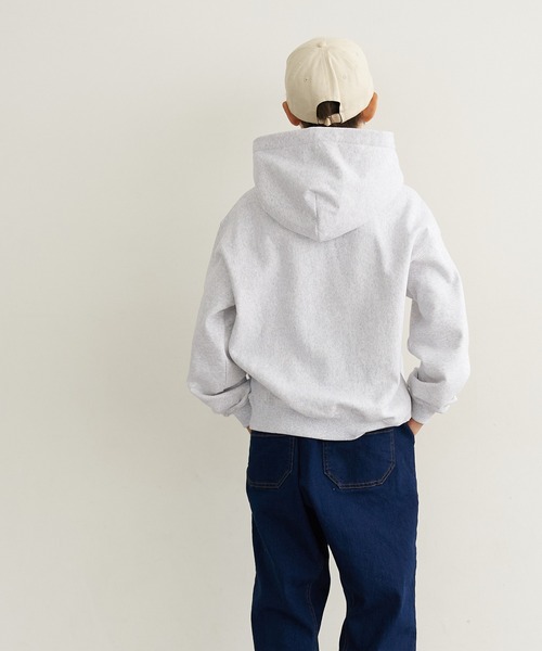 coca（coca）（コカ）の「【WEB限定セール】キッズ 親子お揃い裏起毛フーディー（スウェット・キッズ・ブルー/グレー/チャコールグレー/ブラック/ライトグレー/ネイビー/アイボリー・100/110/120/130/140）」の12枚目の写真