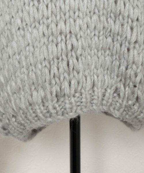 and R（アンドアール）の「ざっくり編みビッグニット（ニット/セーター・レディース・グレー・FREE）」の4枚目の写真