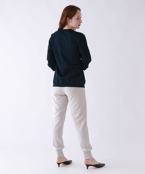 BABYLONE(バビロン)の「高橋夏果さんコラボアイテム / ホールガーメントフレアニット(カーディガン/ボレロ・レディース・ダークネイビー/ライトグレー・フリー)」の11枚目の写真