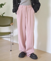【低身長 / 高身長用 サイズ&丈が選べるスラックス , 男女兼用/UNISEX】【 12color / 3size/ 3lengths 】【 足長効果あり】ベーシックワイドスラックス
