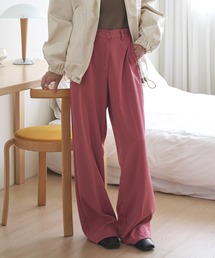 【低身長 / 高身長用 サイズ&丈が選べるスラックス , 男女兼用/UNISEX】【 12color / 3size/ 3lengths 】【 足長効果あり】ベーシックワイドスラックス