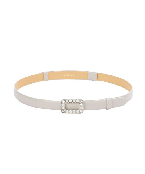 ANAYI（アナイ）の「クリスタルコンビベルト（ベルト・レディース・ブラック/ライトグレー・FREE）」の17枚目の写真