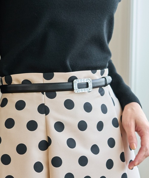 ANAYI（アナイ）の「クリスタルコンビベルト（ベルト・レディース・ブラック/ライトグレー・FREE）」の13枚目の写真