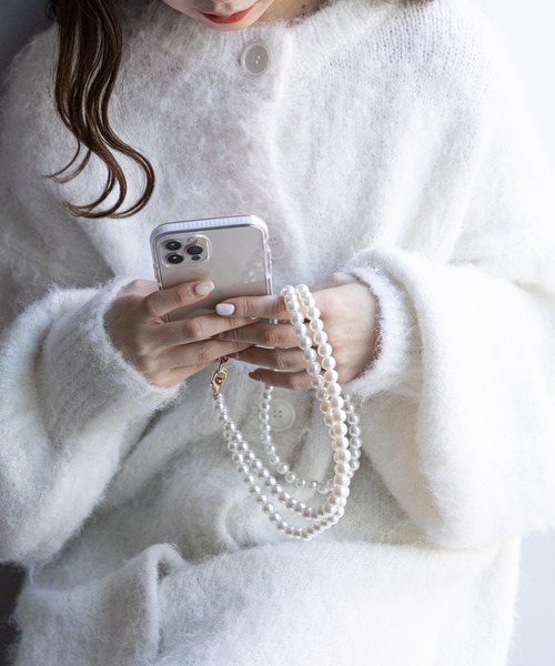 Chico（チコ）の「パールスマホショルダーストラップ（スマホグッズ・レディース・ホワイト/シルバー・FREE）」の4枚目の写真