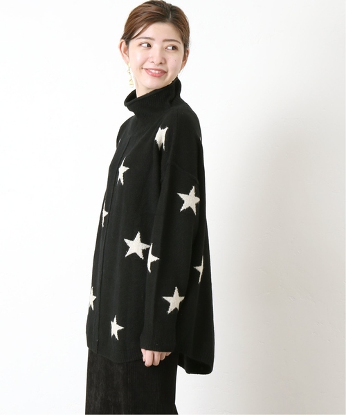 B.C STOCK（ベーセーストック）の「≪WEB限定≫ 星柄ニット プルオーバー*（ニット/セーター・レディース・ベージュ/ブラック/チャコールグレー・FREE）」の8枚目の写真