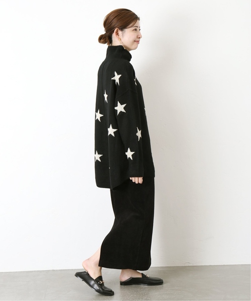 B.C STOCK（ベーセーストック）の「≪WEB限定≫ 星柄ニット プルオーバー*（ニット/セーター・レディース・ベージュ/ブラック/チャコールグレー・FREE）」の10枚目の写真