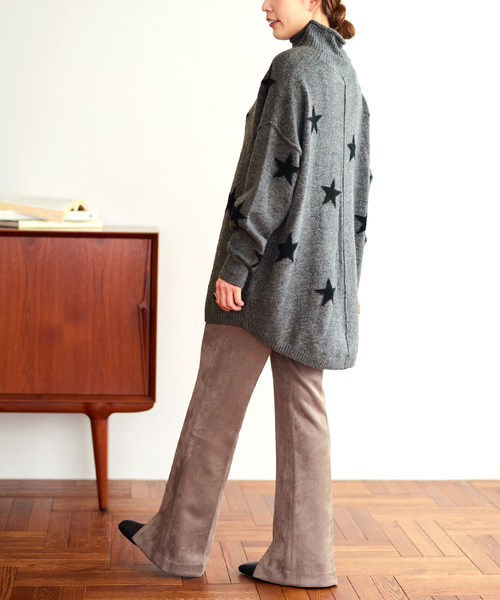 B.C STOCK（ベーセーストック）の「≪WEB限定≫ 星柄ニット プルオーバー*（ニット/セーター・レディース・ベージュ/ブラック/チャコールグレー・FREE）」の13枚目の写真