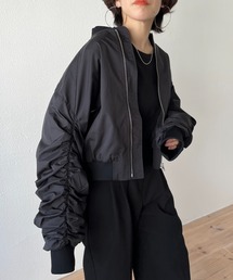 box silhouette shirring MA-1 / ボックスシルエットシャーリングMA-1