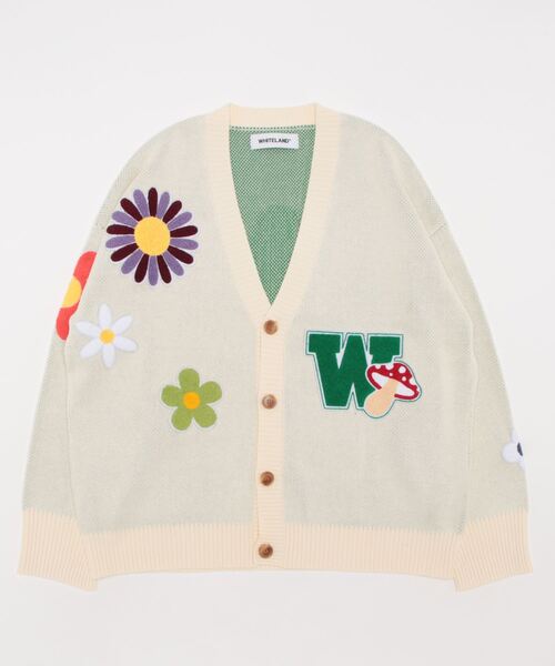 WHITELAND カーディガン WEB&DEPOT限定】WHITELAND/ホワイトランド/CARDIGAN/総柄