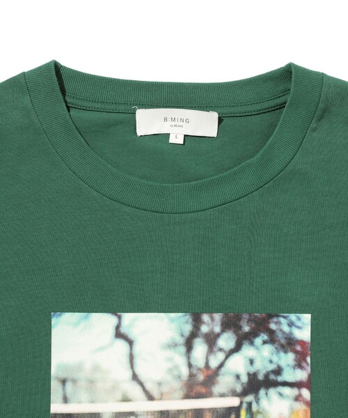 B:MING by BEAMS（ビーミングバイビームス）の「B:MING by BEAMS / フォトプリント クルーネック Tシャツ（Tシャツ/カットソー・メンズ・グリーン/オフホワイト・SMALL/MEDIUM/LARGE/X-LARGE）」の11枚目の写真