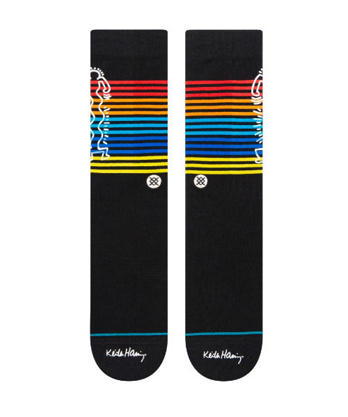 STANCE（スタンス）の「STANCE/スタンス ソックス KEITH HARING(キース・へリング)コラボモデル WIGGLES A545D22WIG（ソックス/靴下・メンズ・ブラック×ブラック・L）」の2枚目の写真