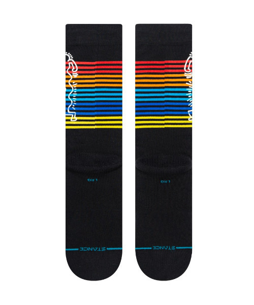 STANCE（スタンス）の「STANCE/スタンス ソックス KEITH HARING(キース・へリング)コラボモデル WIGGLES A545D22WIG（ソックス/靴下・メンズ・ブラック×ブラック・L）」の3枚目の写真