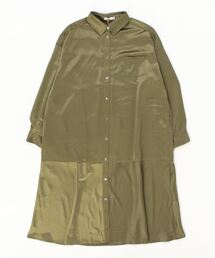 sandy | 【sandy】厚手サテンレギュラーカラーフレアーシャツワンピース(ワンピース)