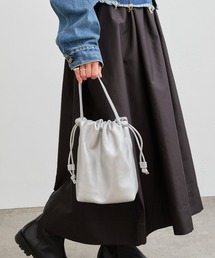 Actually | フェイクレザー 巾着2wayショルダー(ショルダーバッグ)