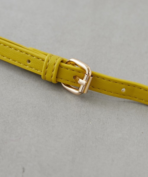 Actually（アクチュアリー）の「フェイクレザー 巾着2wayショルダー（ショルダーバッグ・レディース・ブラック/シルバー/イエロー/ベージュ/カーキ・フリー）」の18枚目の写真