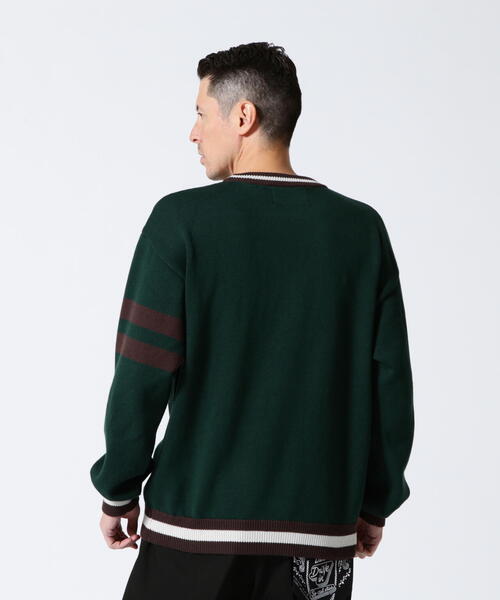 AVIREX（アヴィレックス）の「【WEB&DEPOT限定】COLLEGE LINE KNIT / カレッジ ライン ニット / AVIREX / アヴィレックス（ニット/セーター・レディース・ブラック/その他6/ダークグリーン系・L/M/XL）」の13枚目の写真